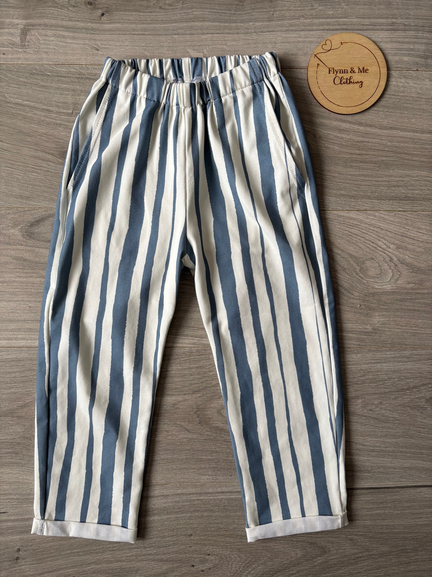Navy Stripes Vintage Pants