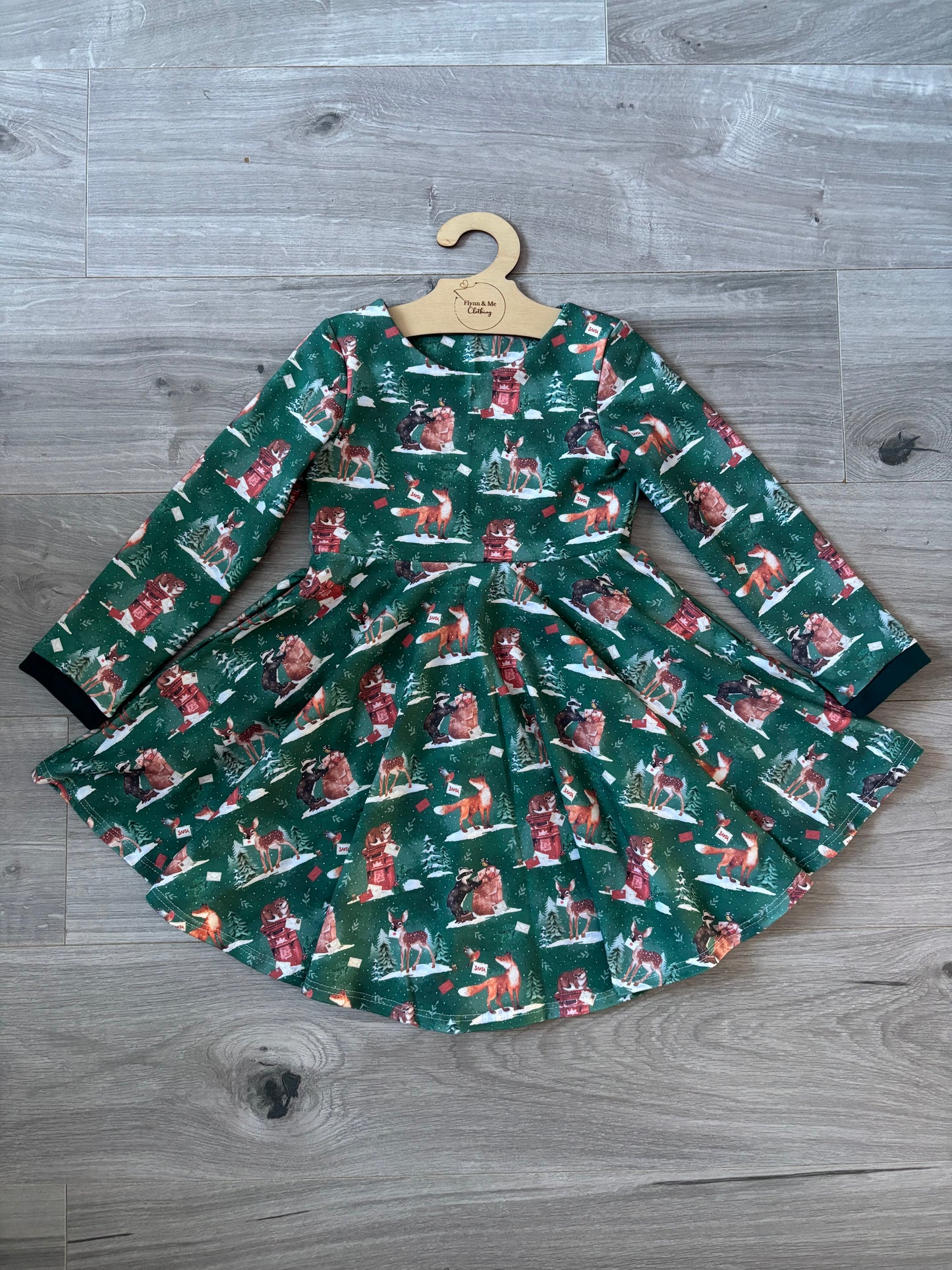 Woodland Post: Letters To Santa Long-Sleeve Dress (with Pockets)