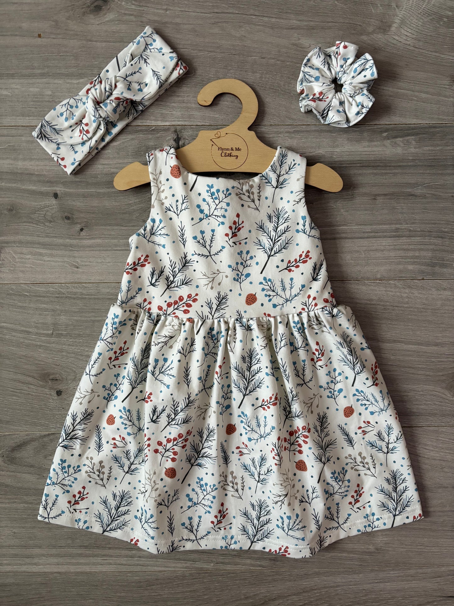 Winter Forage Bow Tie Dress