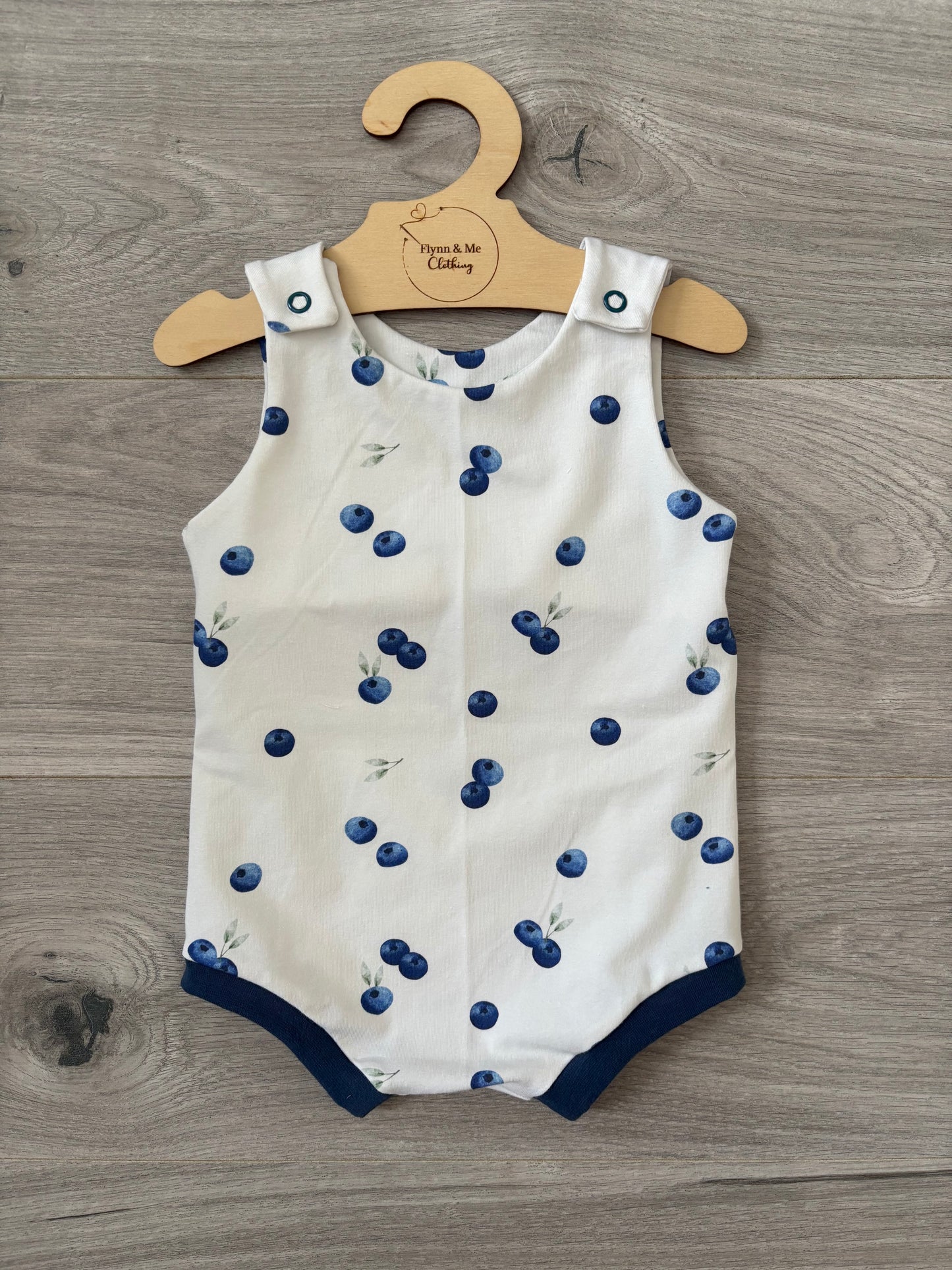 Blueberry Kisses Bummie Romper