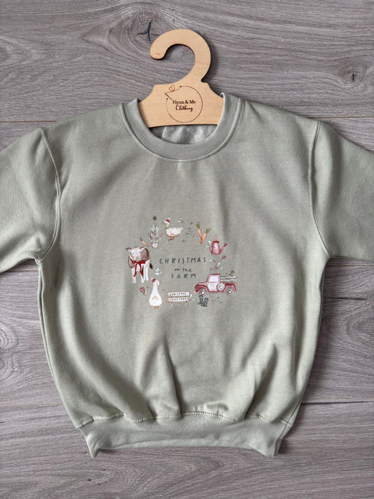 Country Christmas Wreath Sweater