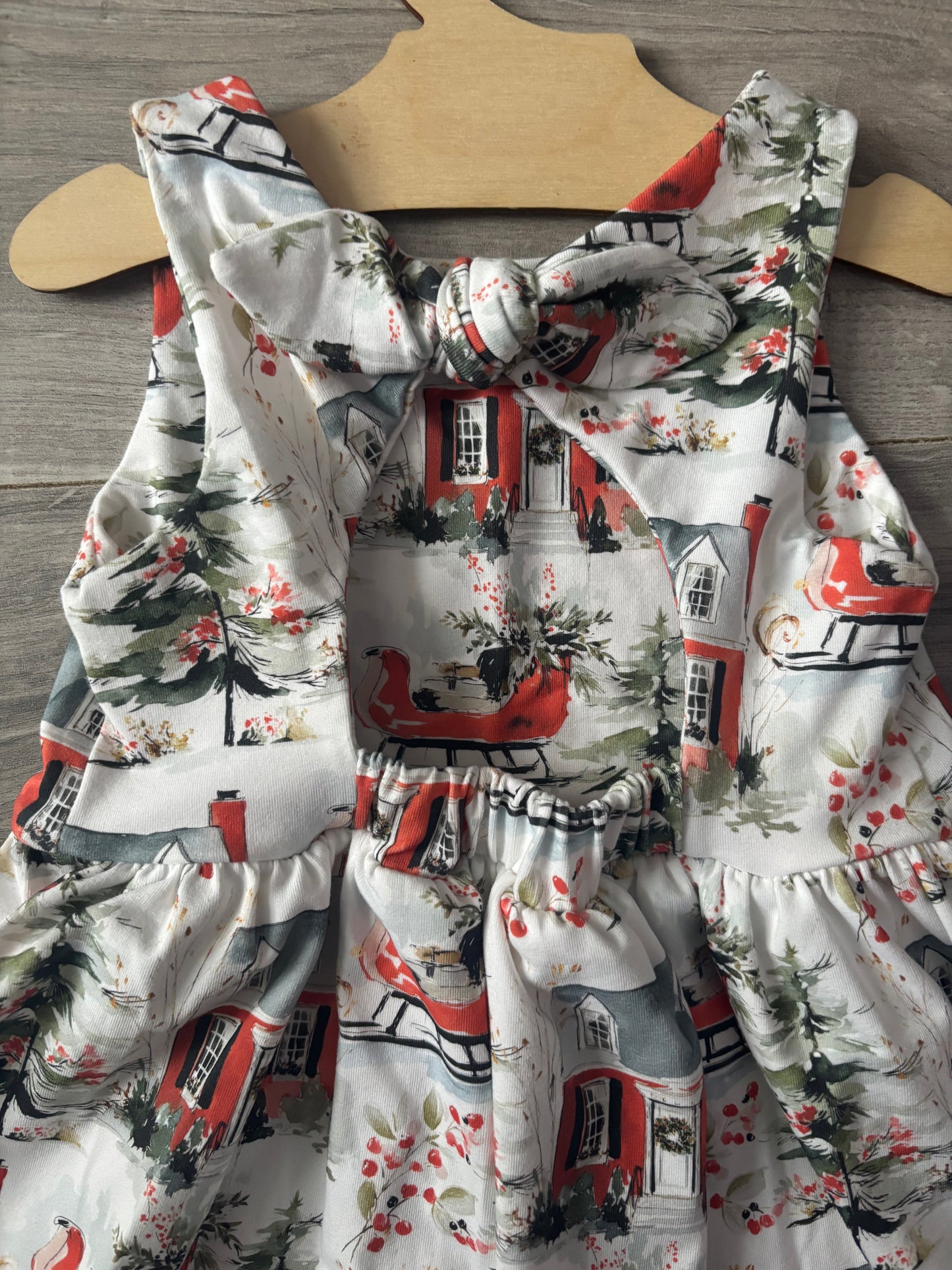 Home For Christmas Bow Tie Dress