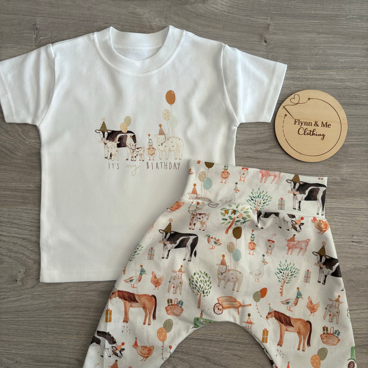 Farmyard birthday leggings