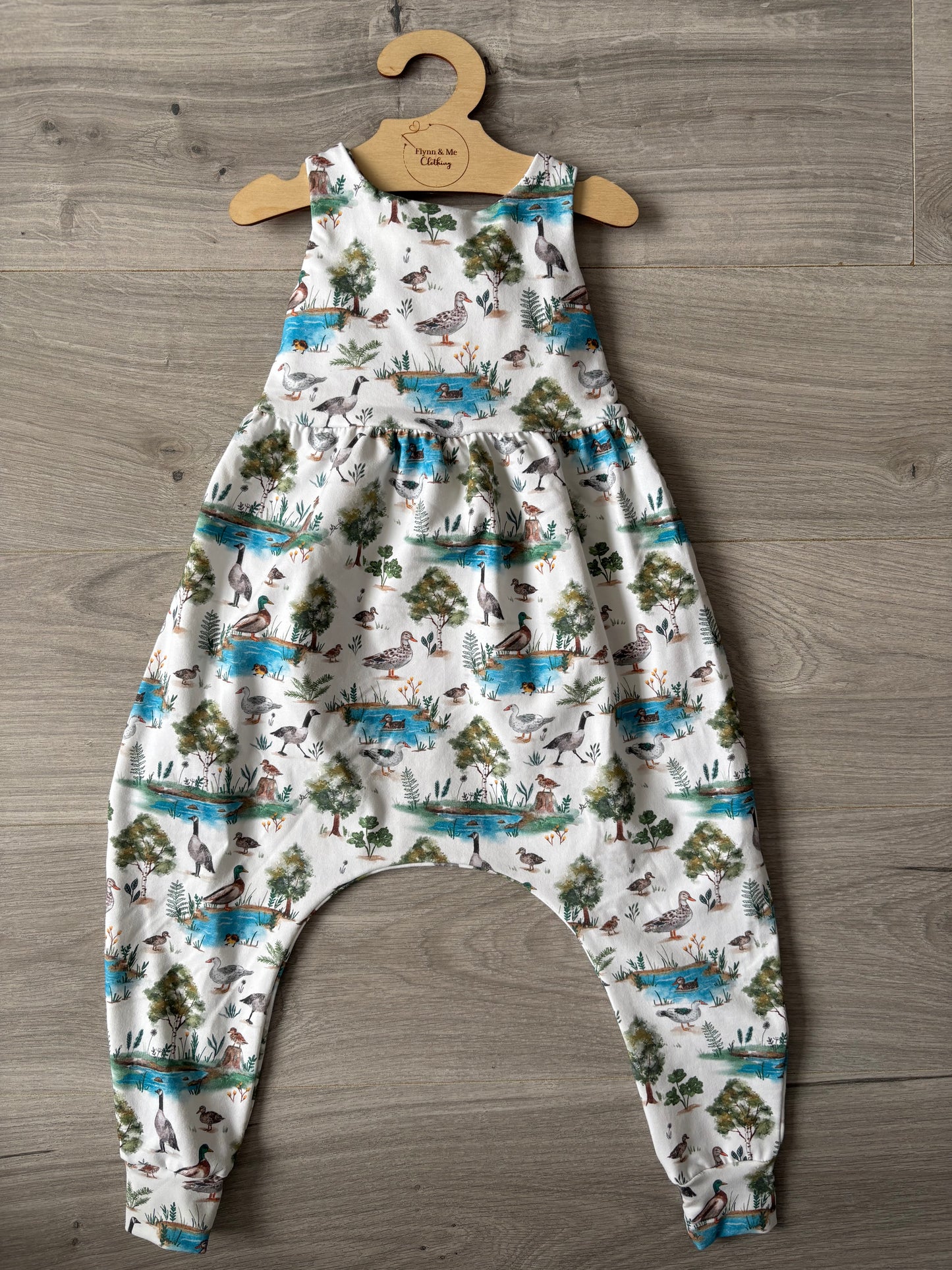 Little Water Waddles Bow Napa Romper