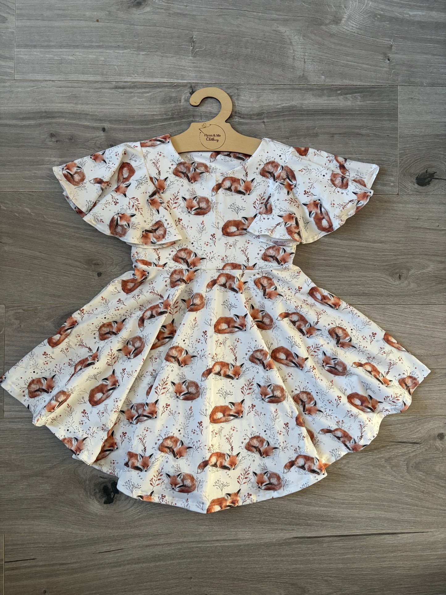 Slumbering Fox Flounce Dress