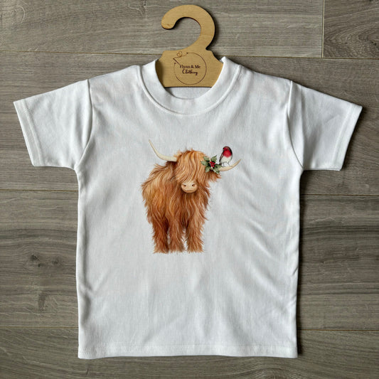 Festive Highland Cow Top