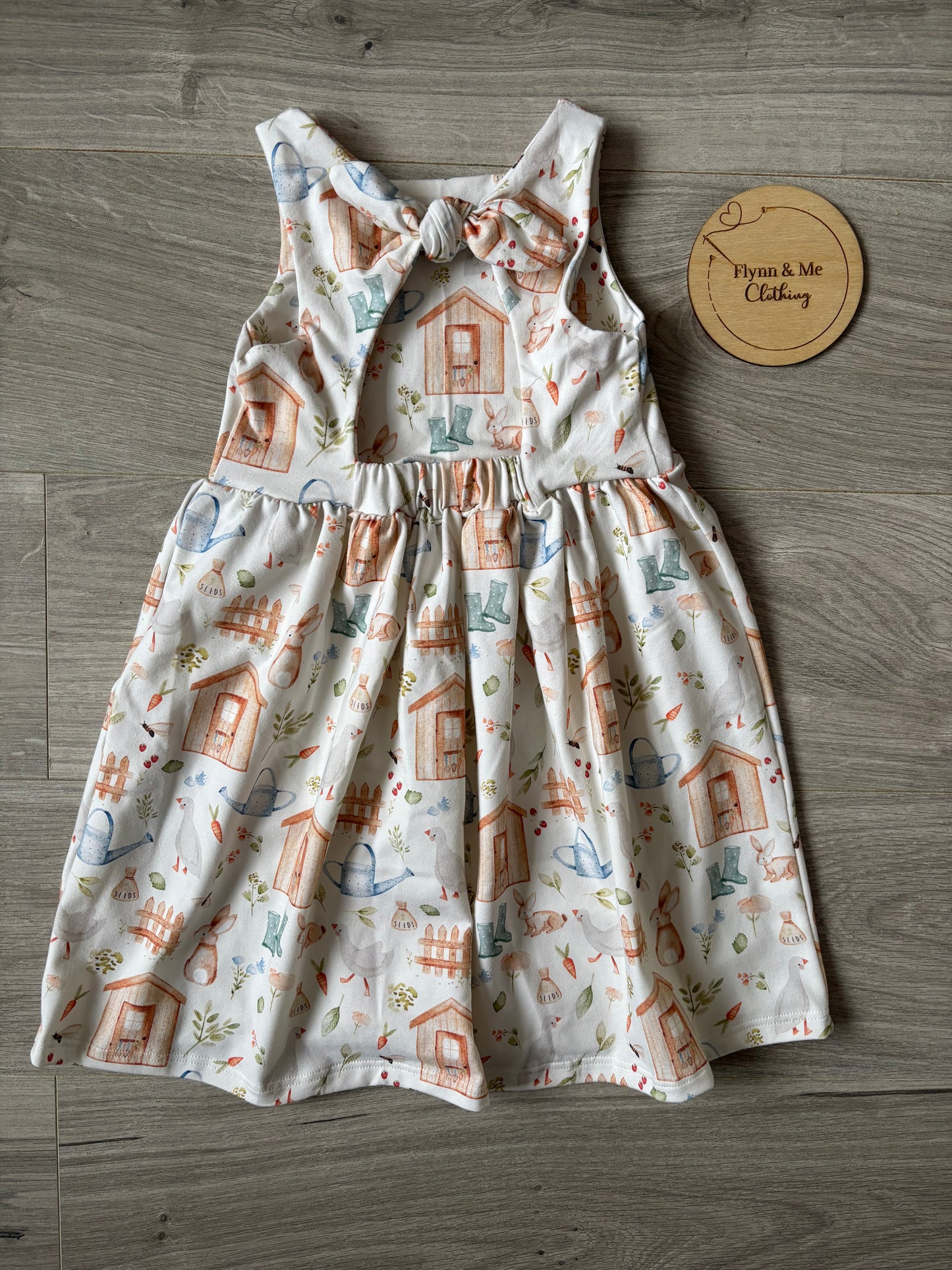 Little Garden Gang Bow Tie Dress