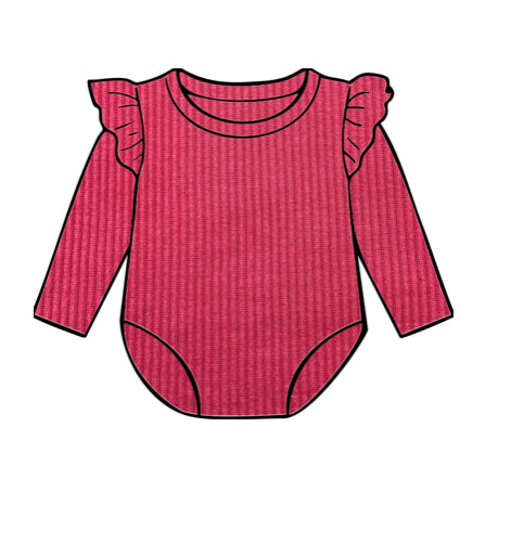 Cranberry Organic Frill Bodysuit
