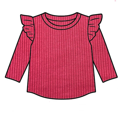 Cranberry Organic Frill Top