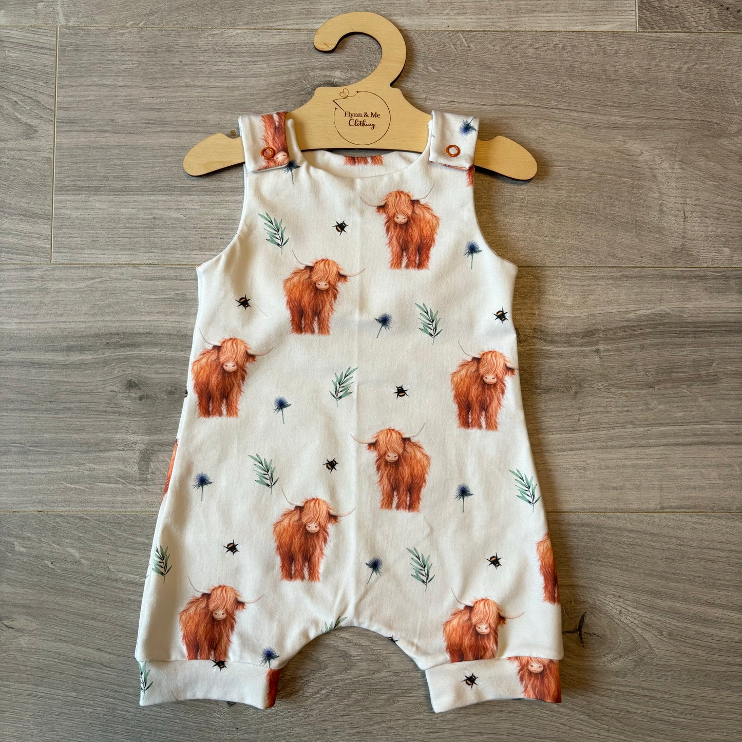Hugo's Herd shortie romper