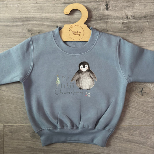 My 1st Christmas Penguin Sweater