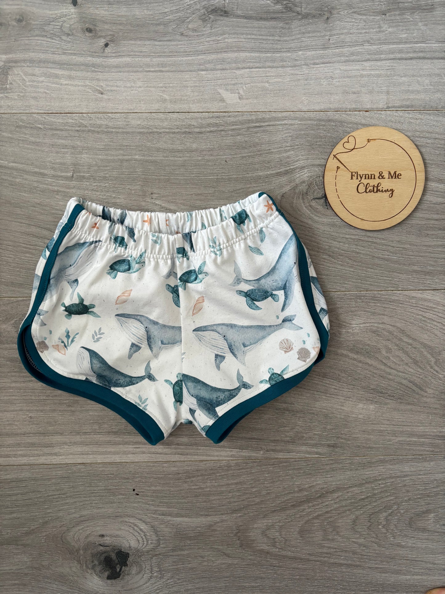 Ocean Life Retro Shorts - ready to post
