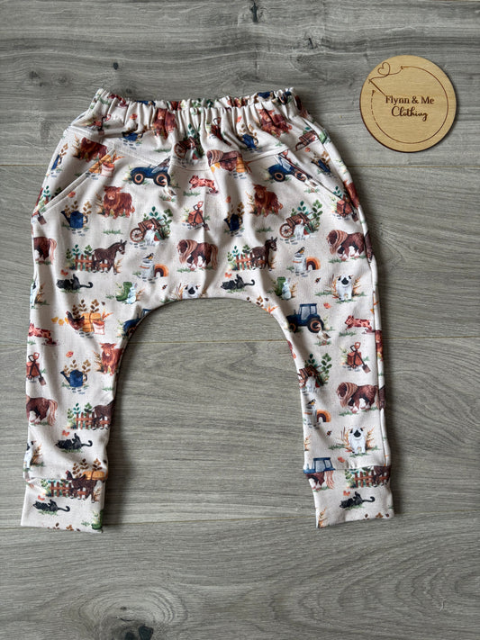 Rustic Farm Charm Pocket Pants - ready to post
