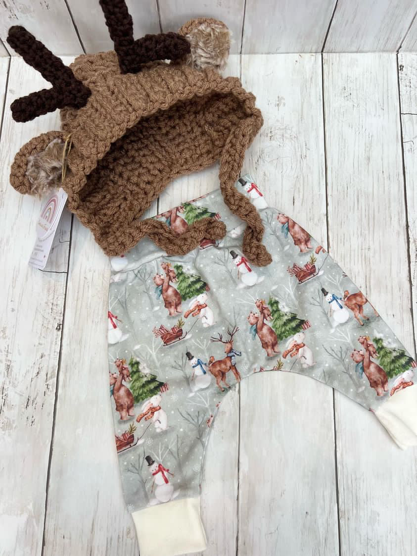 New Arrival - Chilly Nose Harem Leggings & Reindeer Bonnet