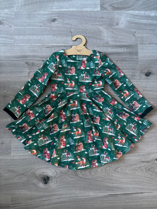 Woodland Post: Letters To Santa Long-Sleeve Dress (with Pockets)