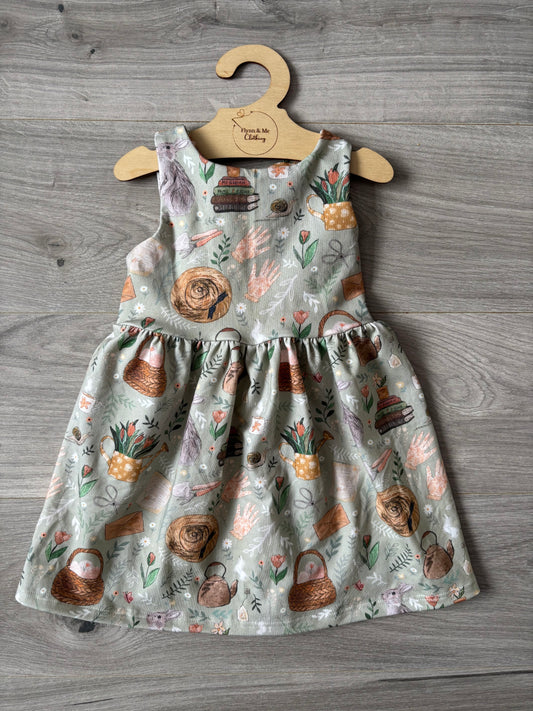 Bunny’s Garden Letters Bow Tie Dress
