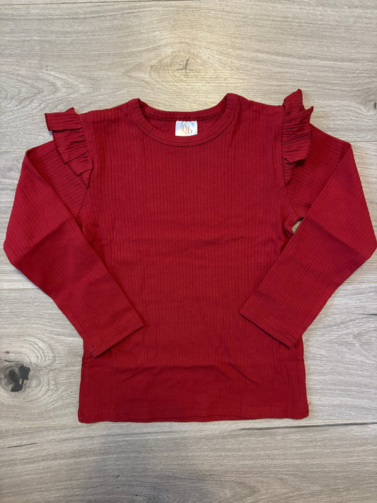 Cranberry Organic Frill Top
