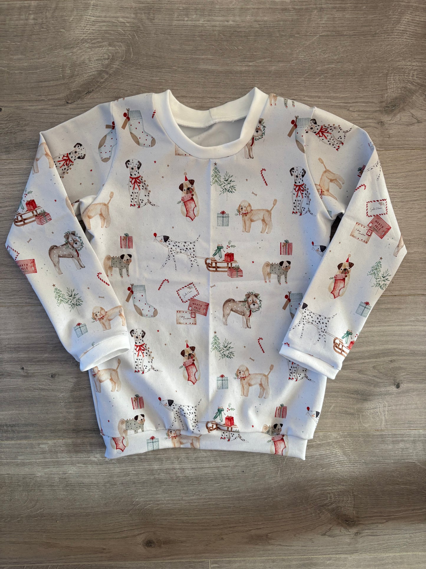 5-6yrs Santa Paws long top