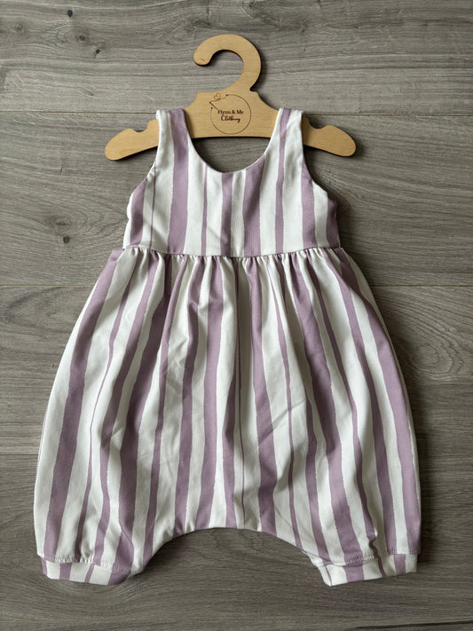 Purple Stripes Shortie Napa Romper