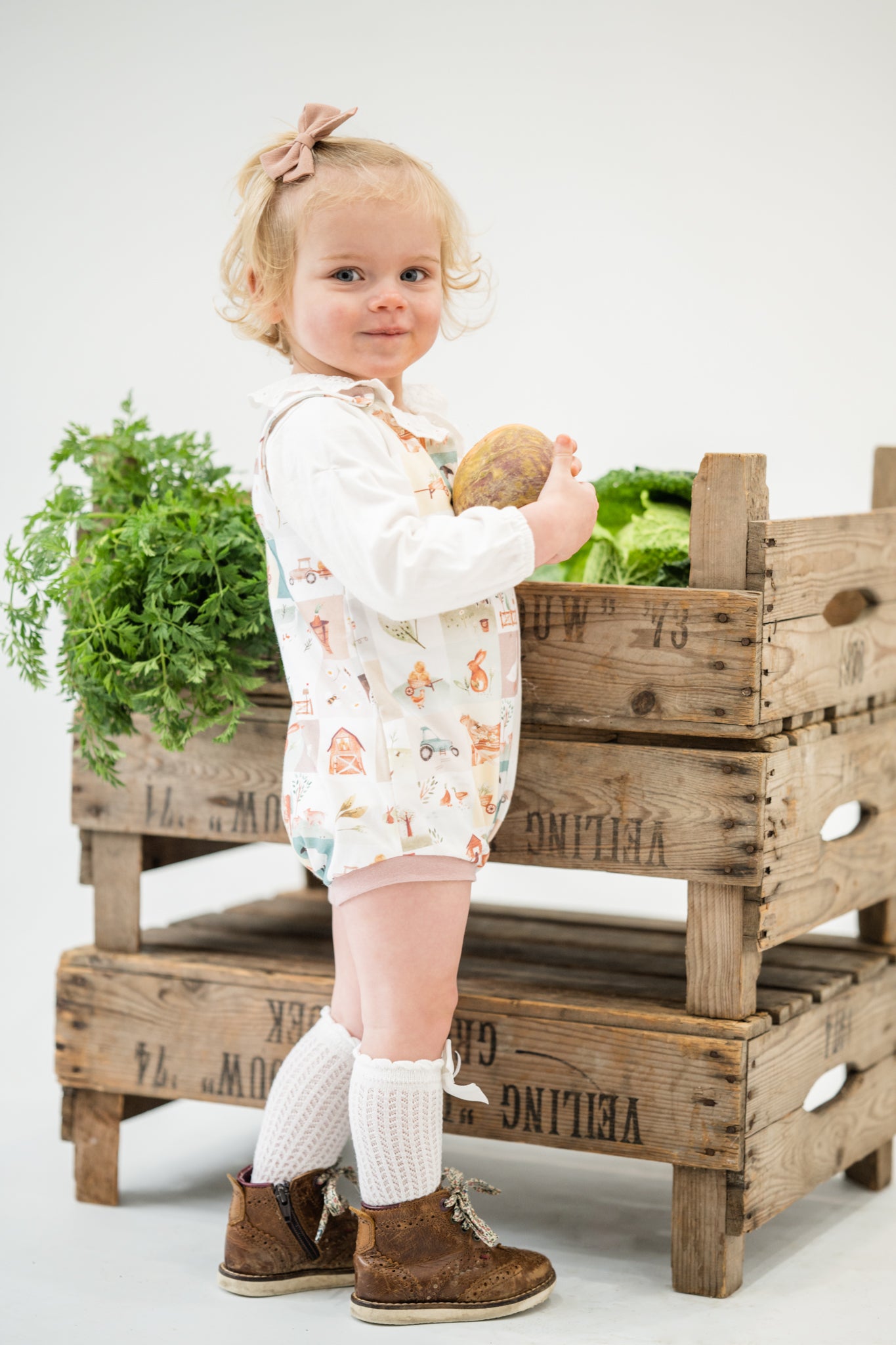 Patchwork Pastures Bummie Romper