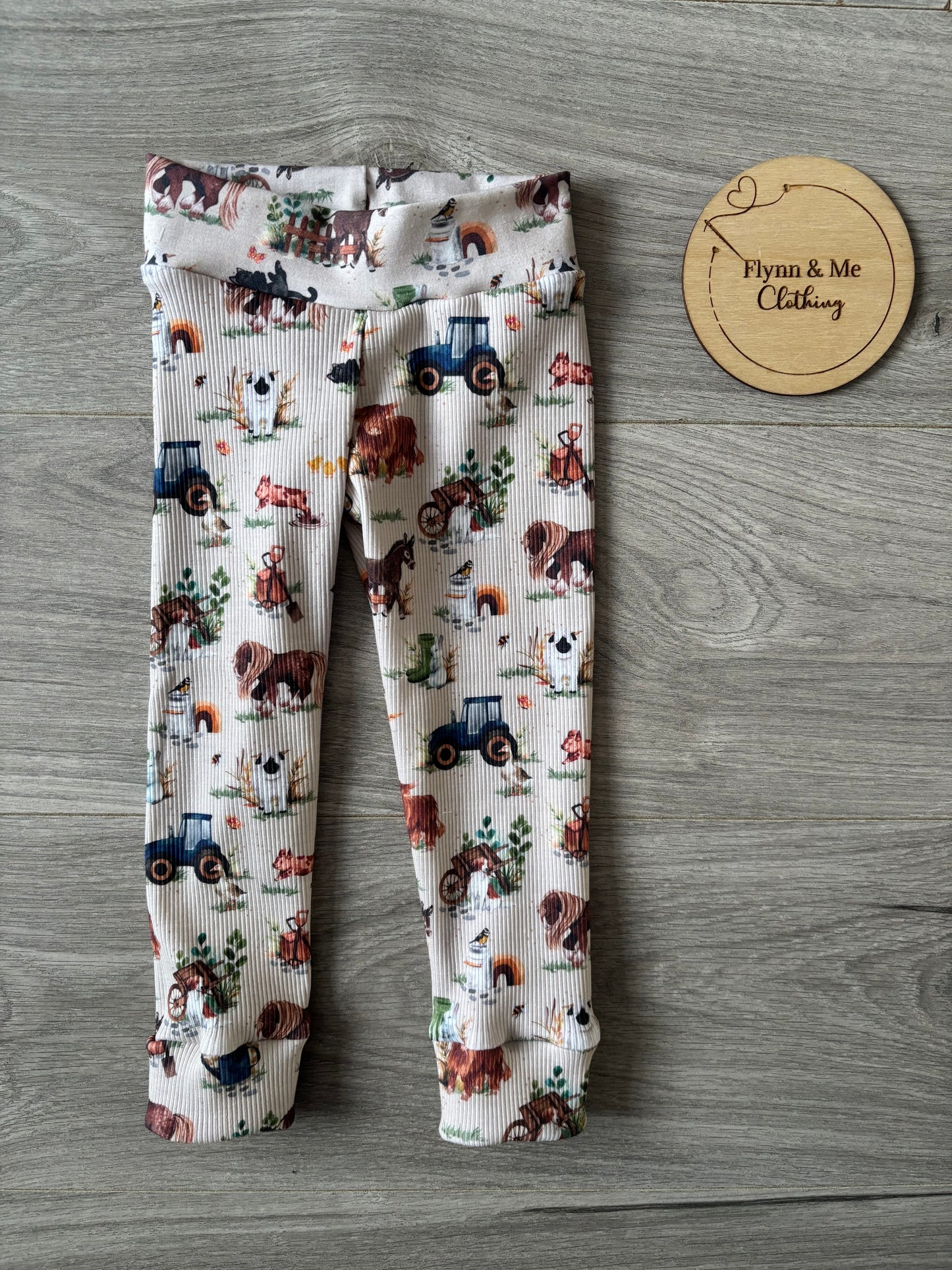 Rustic Farm Charm leggings - ready to post