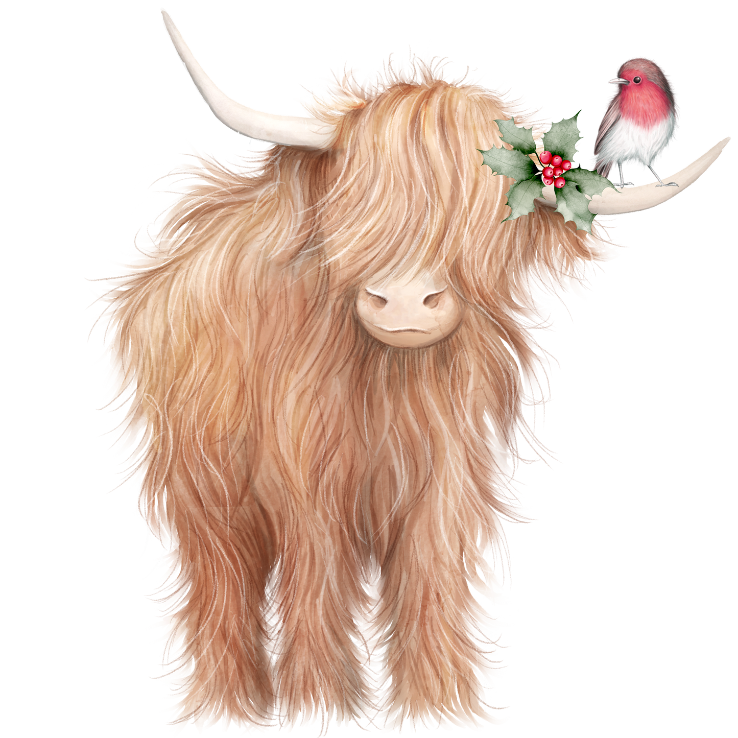 Festive Highland Cow Sweater