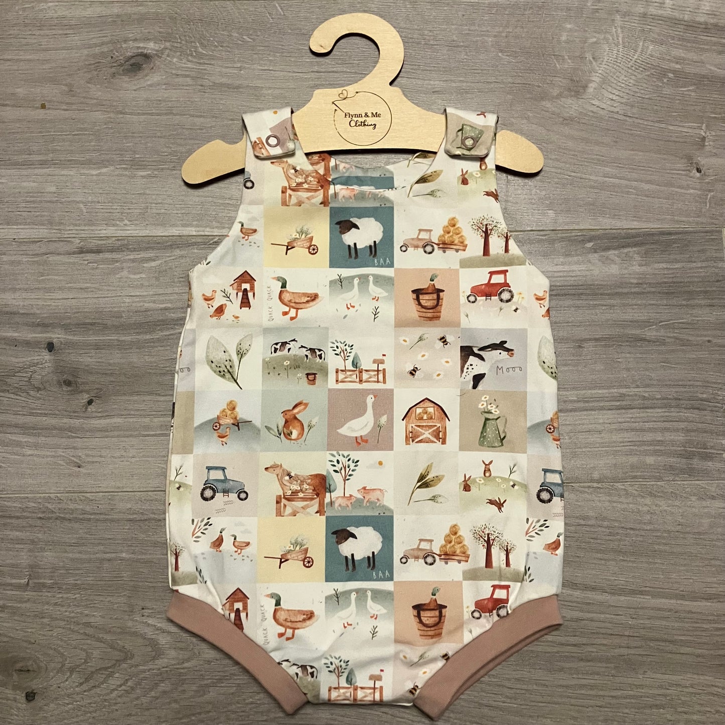 Patchwork Pastures Bummie Romper