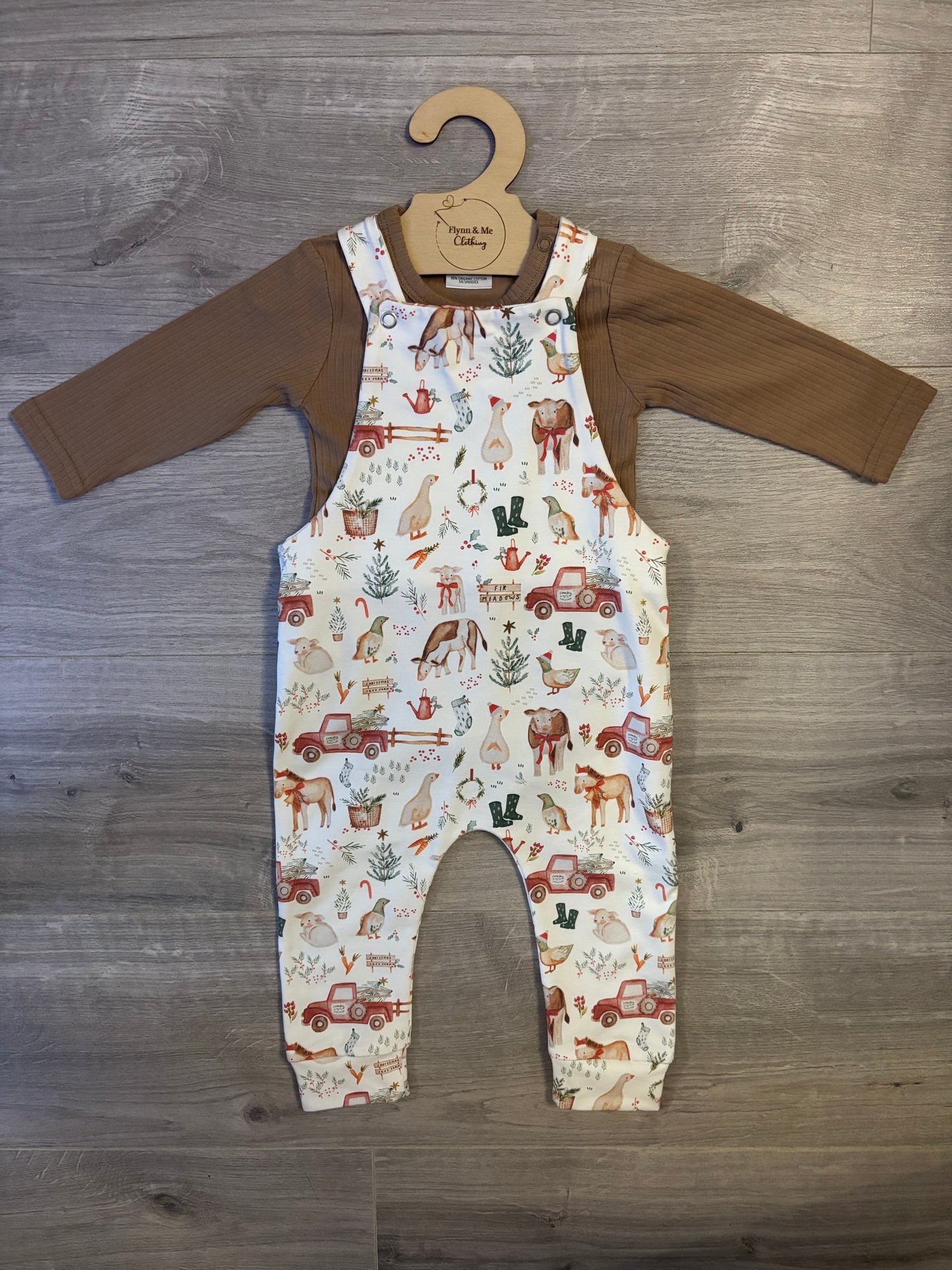 Christmas On Ralph’s Farm dungarees - ready to post