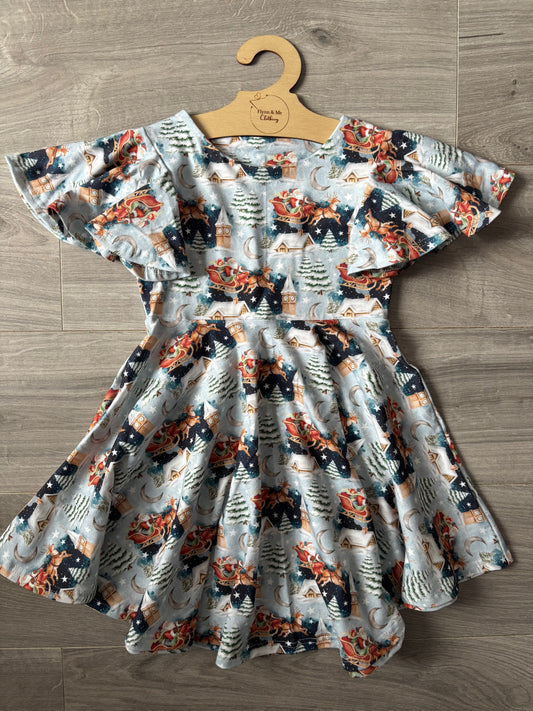 Santa’s Midnight Flight Flounce Dress