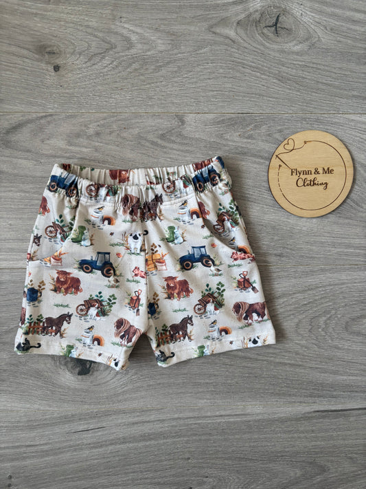 Rustic Farm Charm Pocket shorts