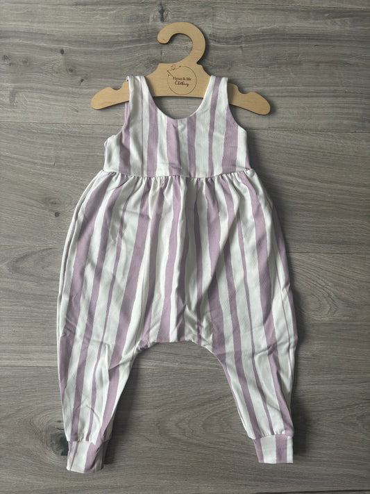 Purple Stripes Napa Romper
