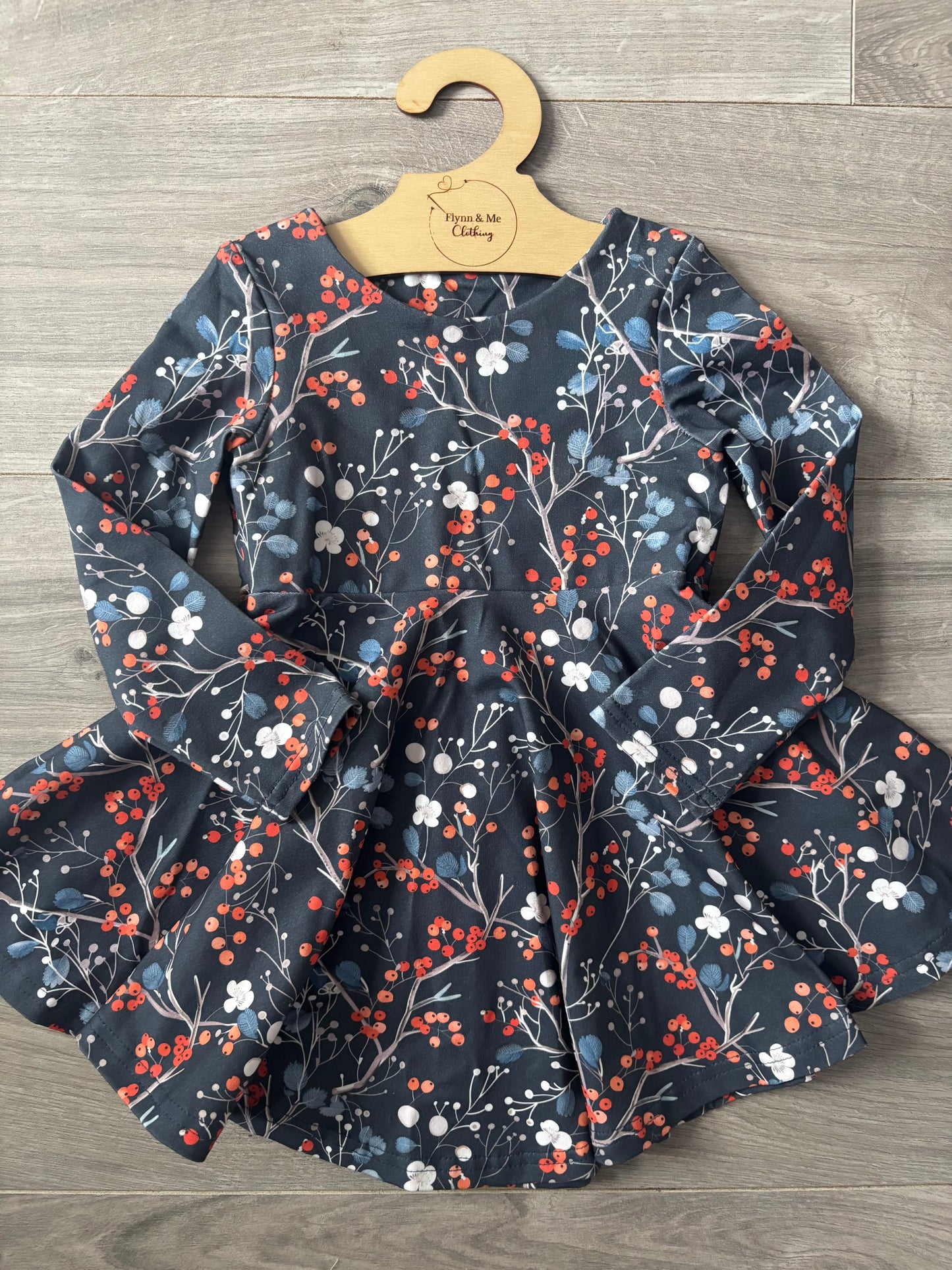 Midnight Forage Long-Sleeve Dress (with Pockets)