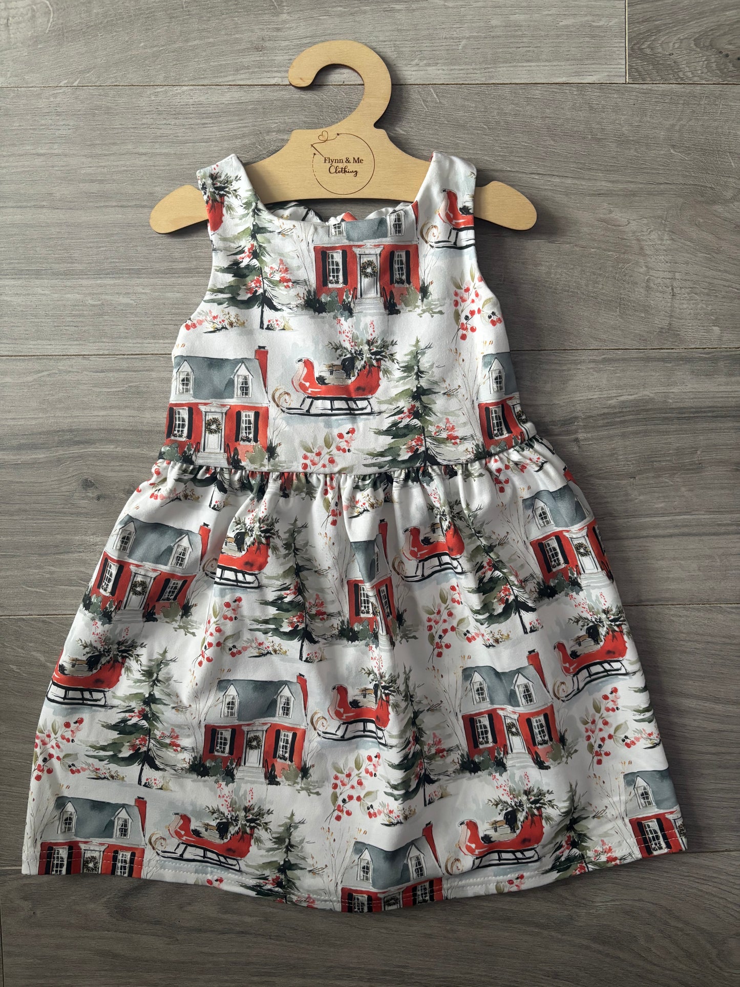 Home For Christmas Bow Tie Dress