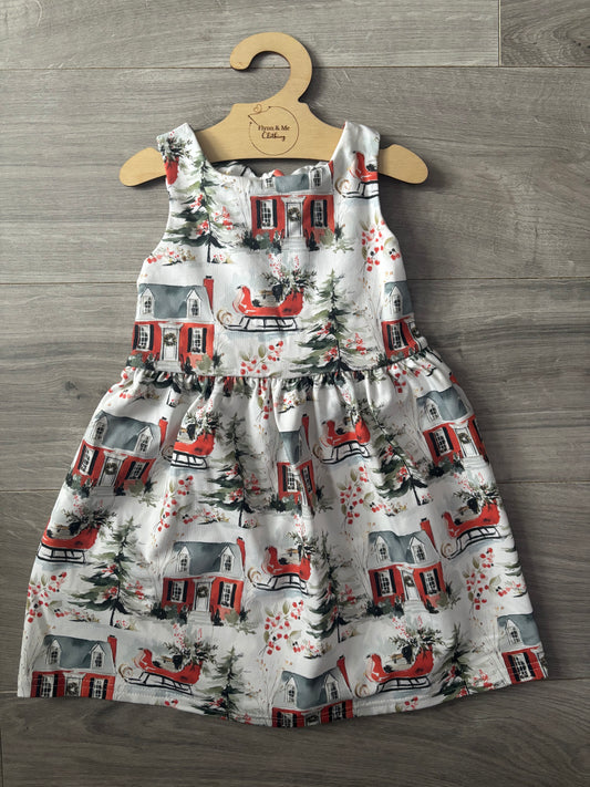 Home For Christmas Bow Tie Dress