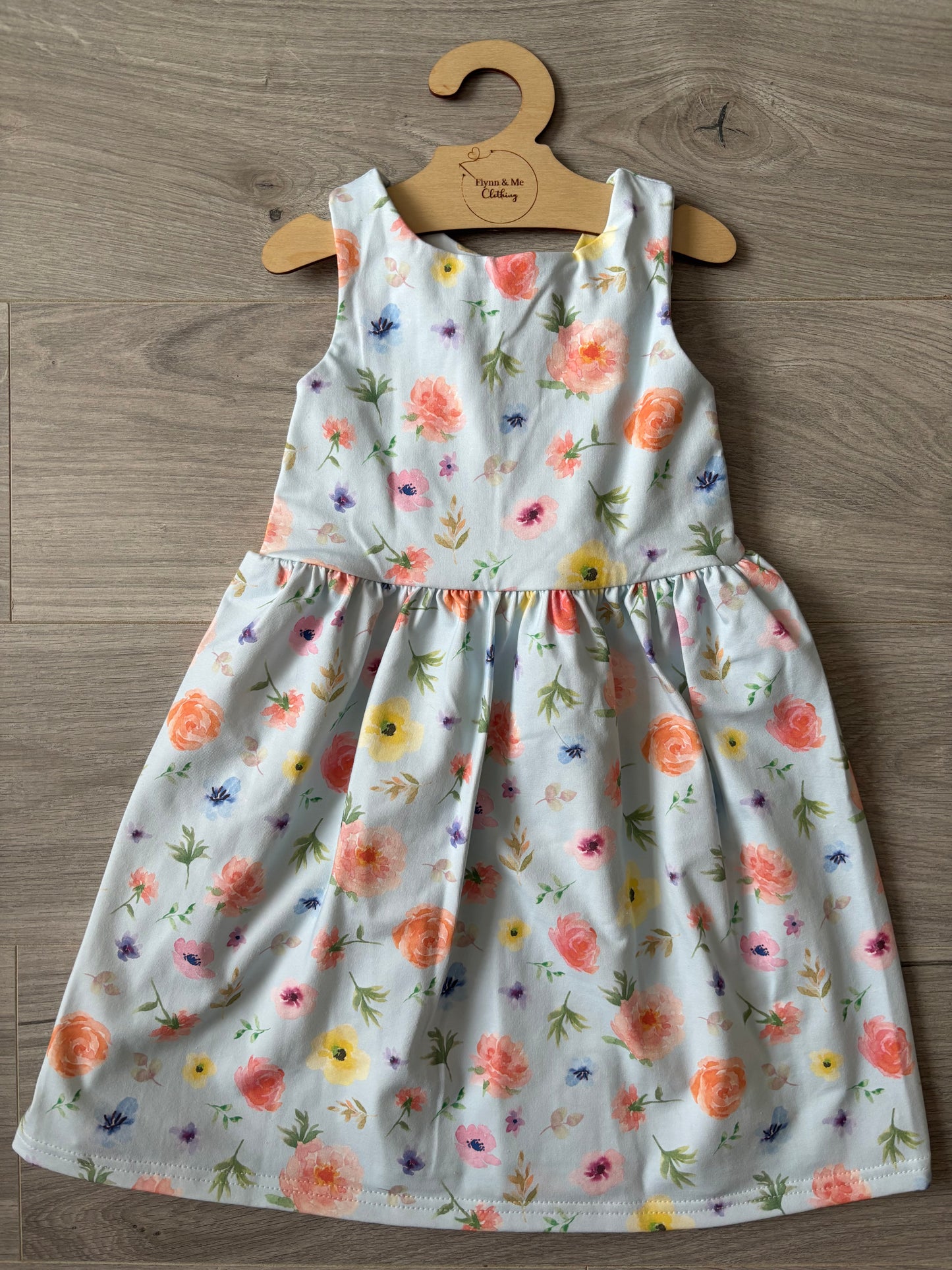 3-4yr Country Garden Bow Tie Dress - ready to post