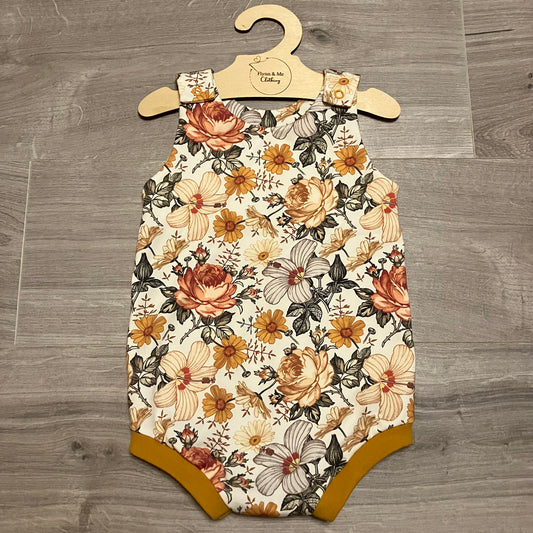 Vintage Bloom Bummie Romper