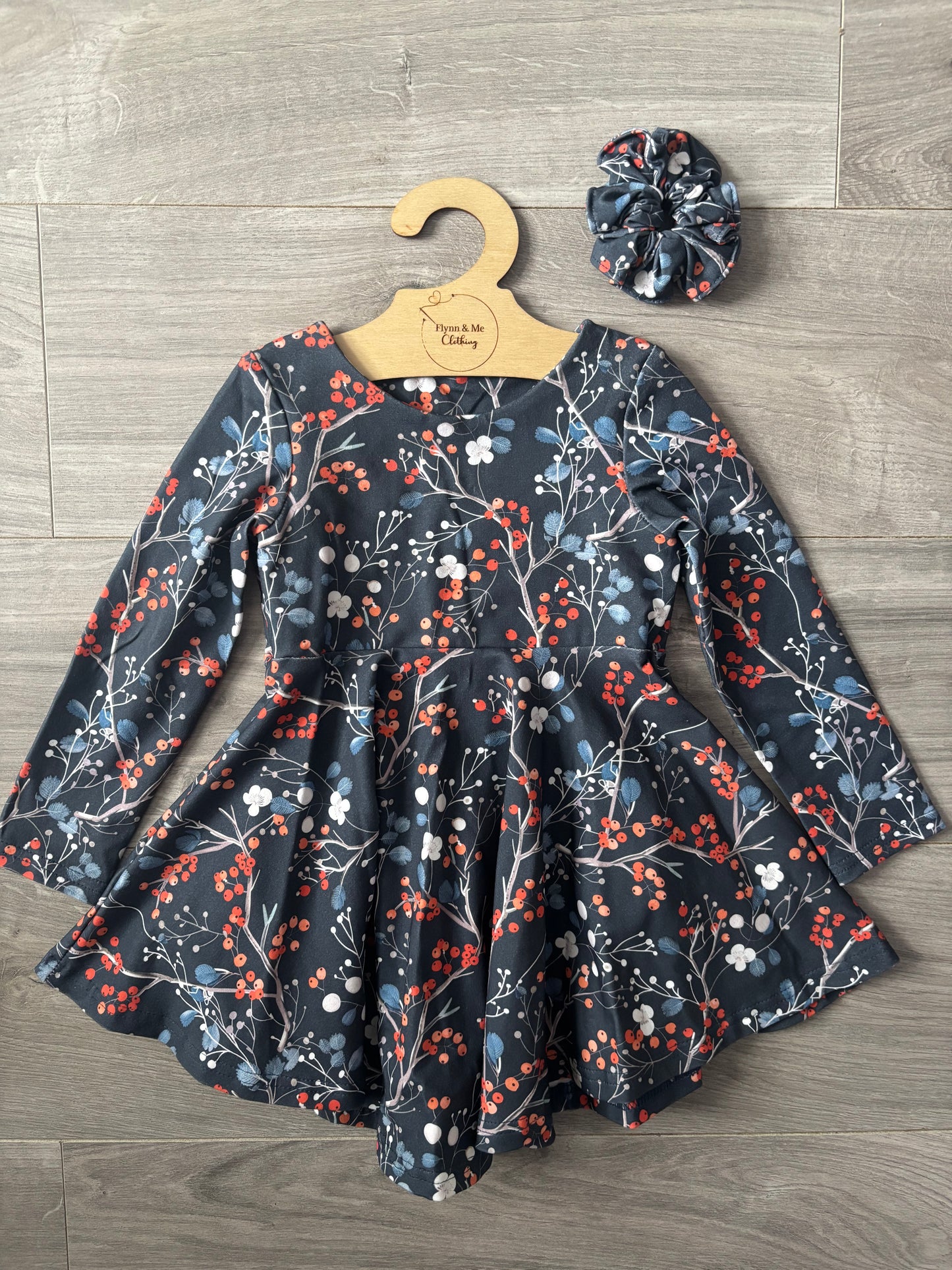 Midnight Forage Long-Sleeve Dress (with Pockets)
