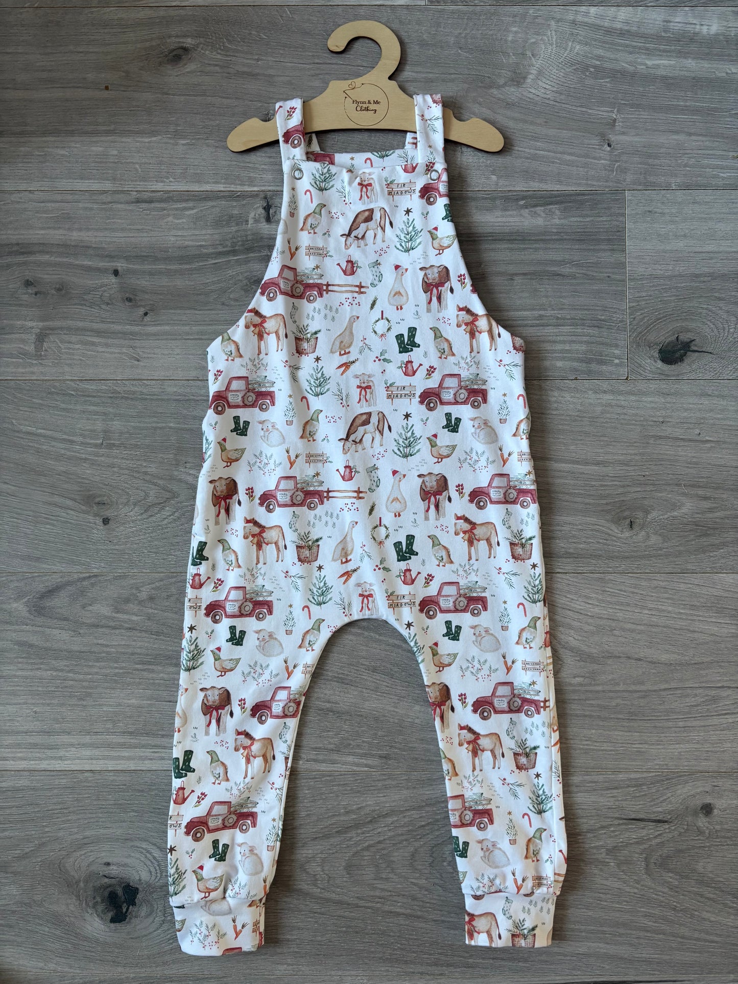 Christmas On Ralph’s Farm dungarees - ready to post