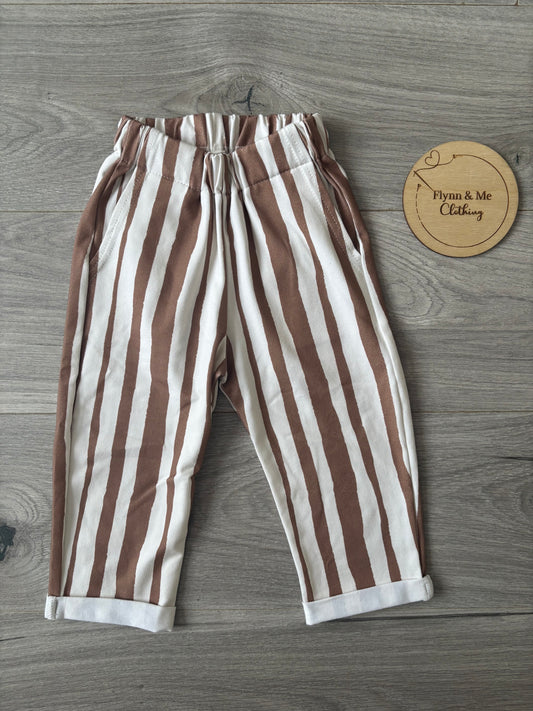 Brown Stripes Vintage Pants