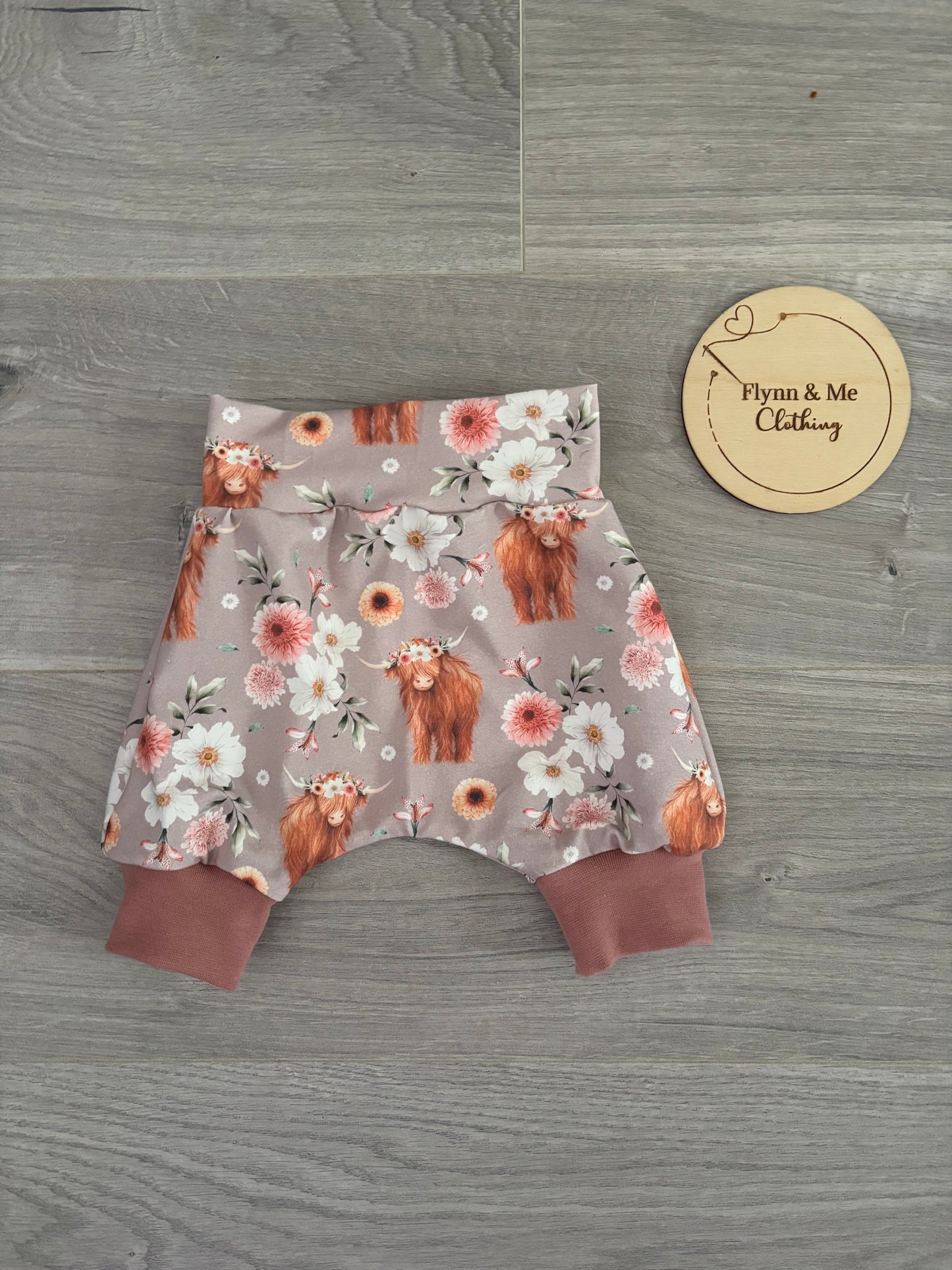 3-6m floral cow shorts