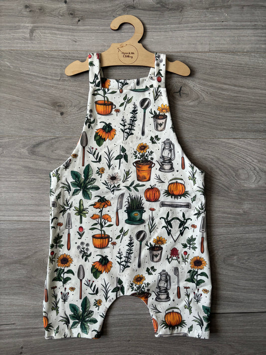3-4yr grow your own sunflower dungarees