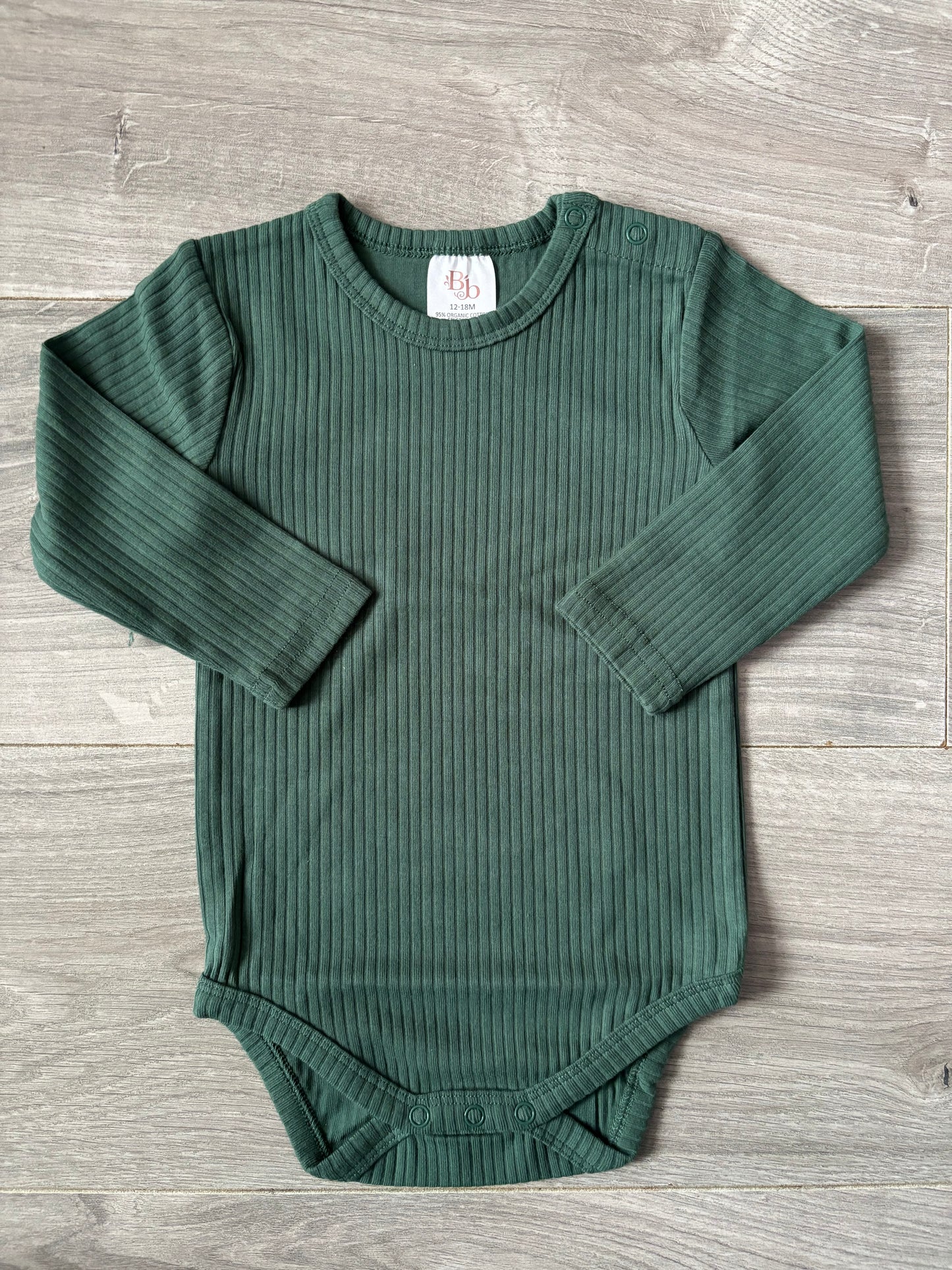 Dark Green Organic Bodysuit