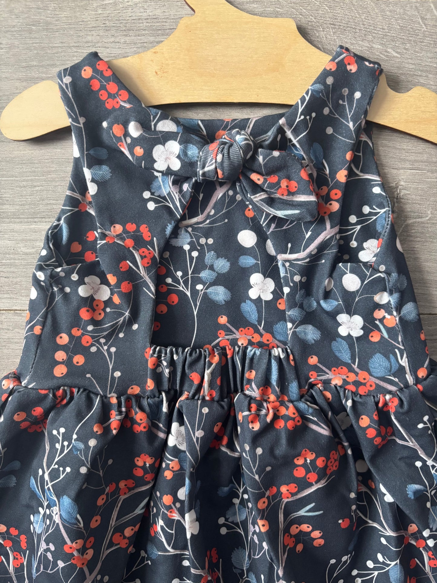 Midnight Forage Bow Back Napa Romper