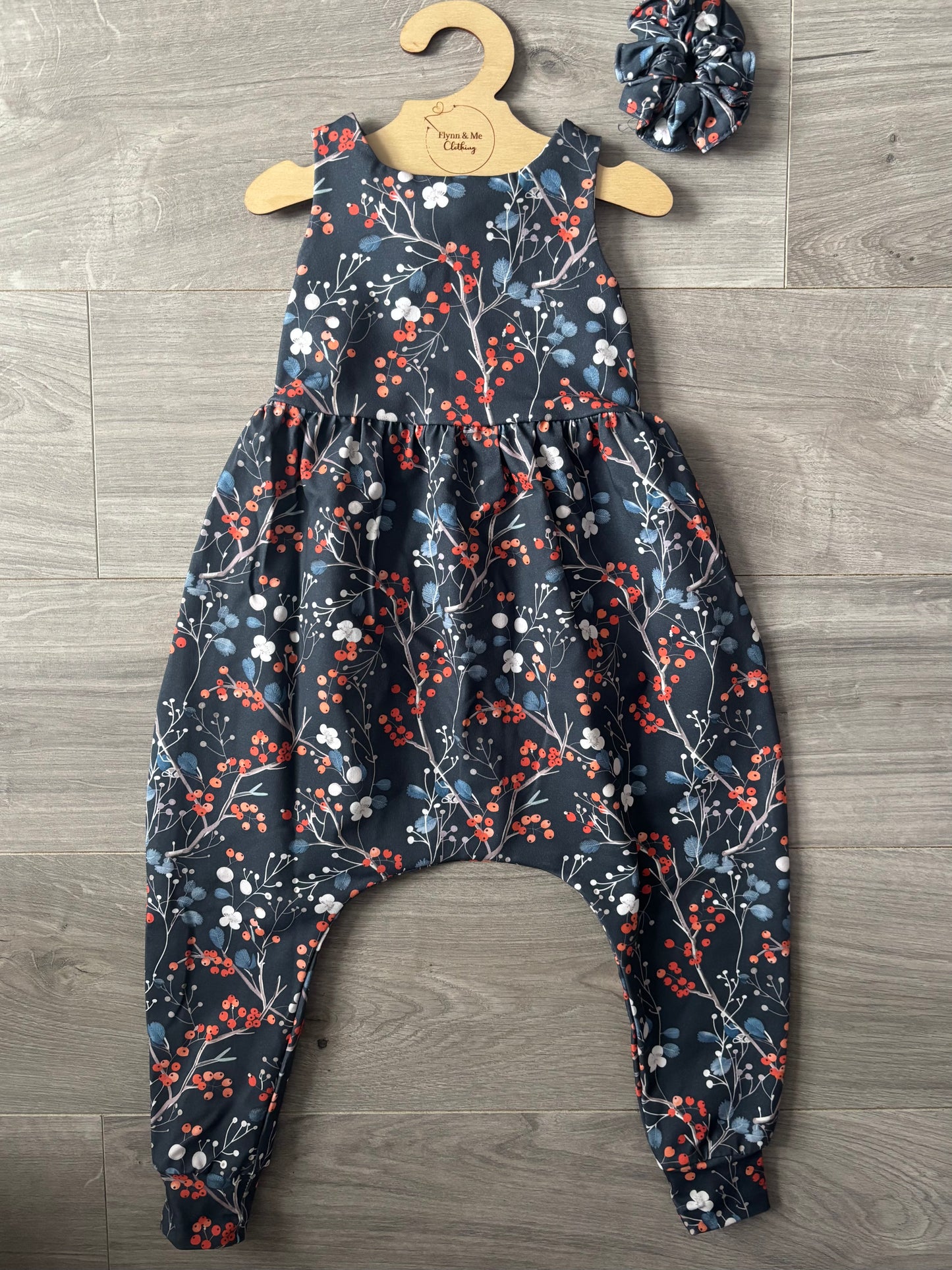 Midnight Forage Bow Back Napa Romper