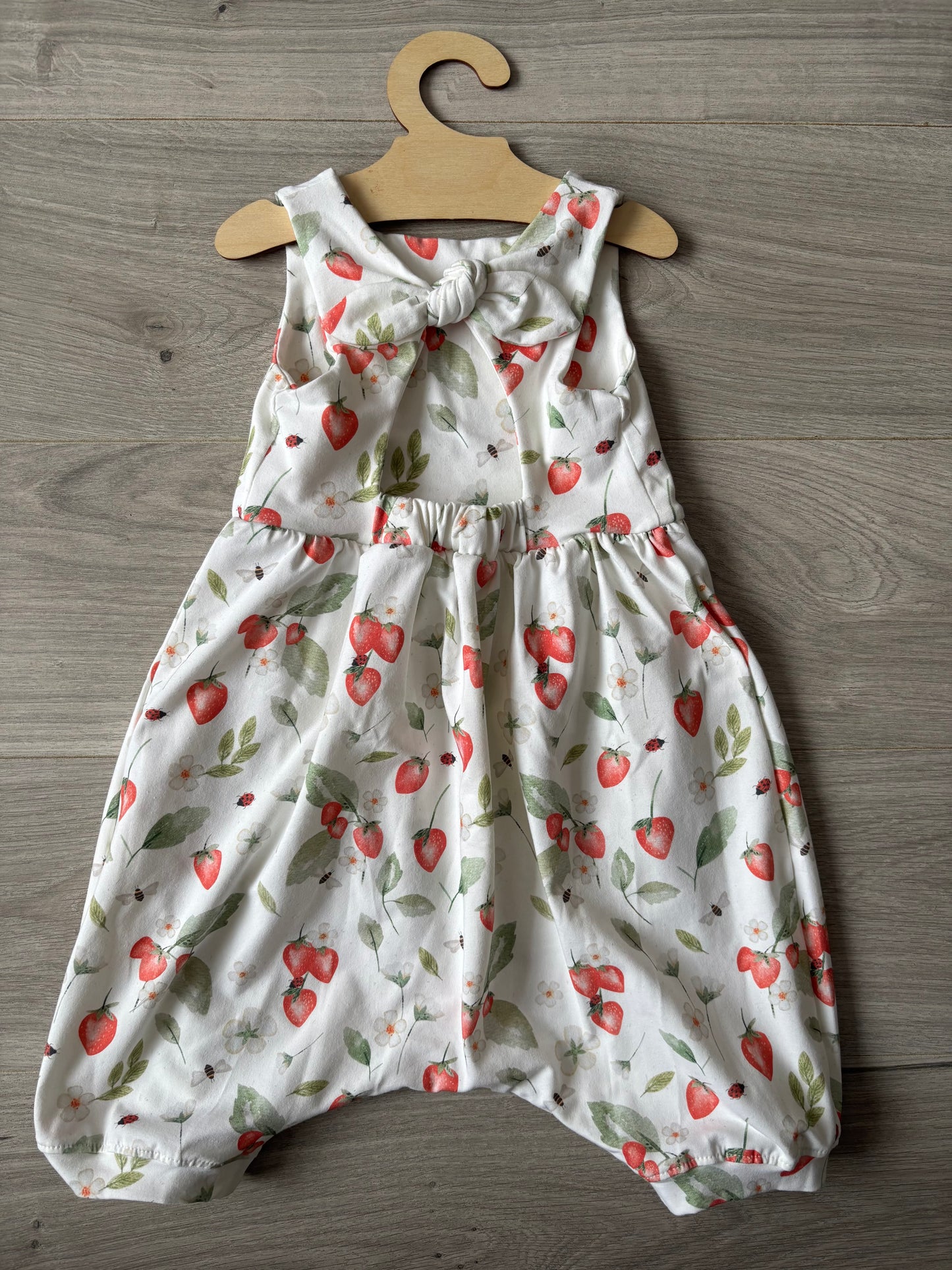 Strawberry Meadow Bow Back shortie Napa Romper