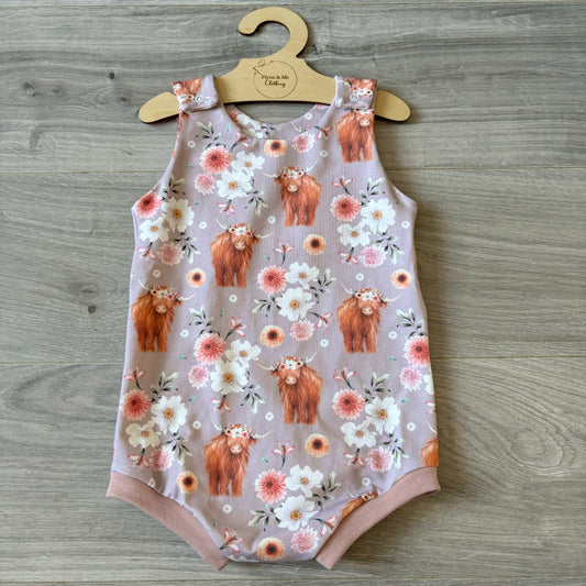 I Herd You Like Flowers Bummie Romper
