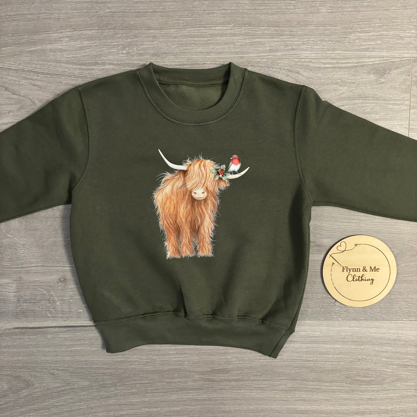 Festive Highland Cow Sweater