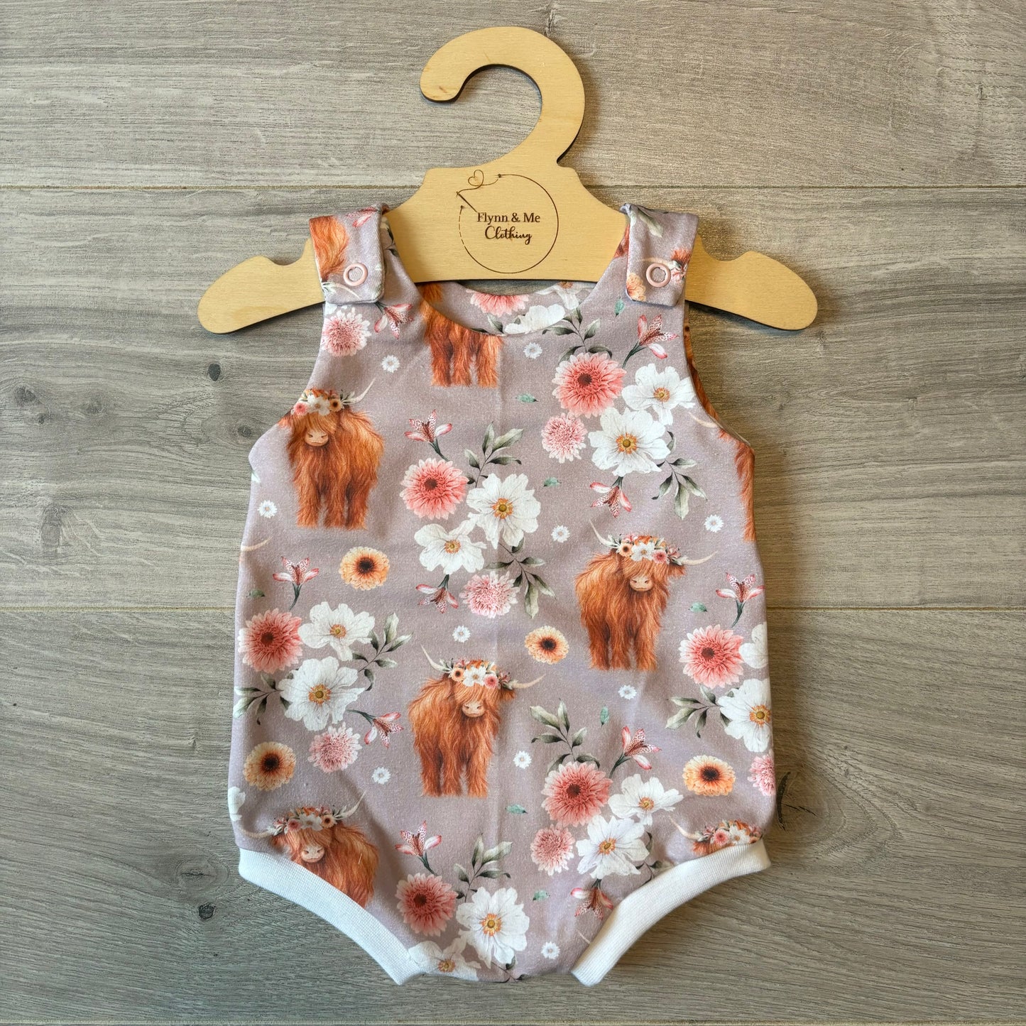 I Herd You Like Flowers Bummie Romper