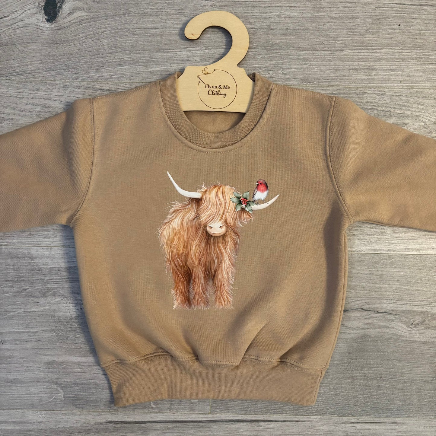 Festive Highland Cow Sweater