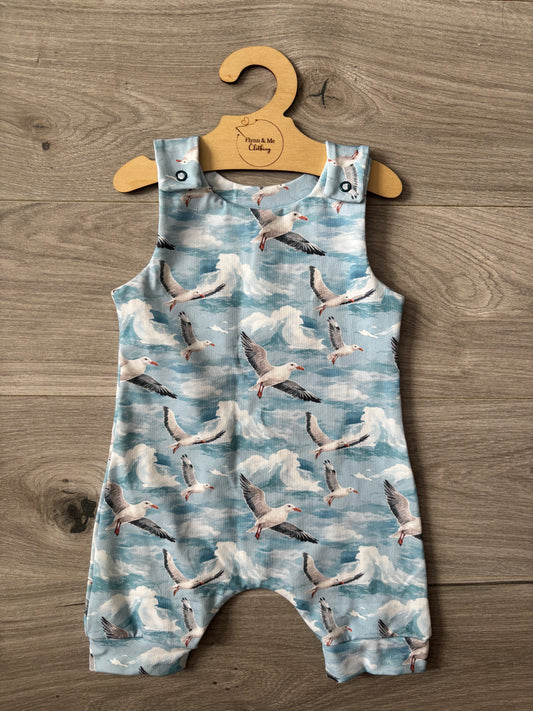 Coastal Breeze shortie romper - ready to post